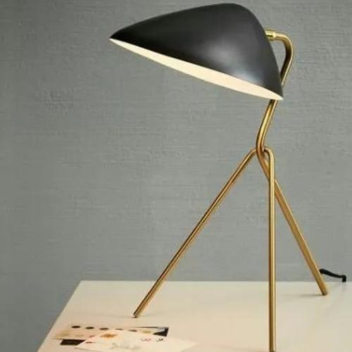 Curvilinear Mid Century Task Table Lamp