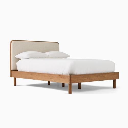 Miles Wood & Upholstered Bed