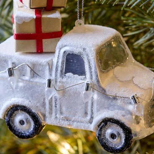 Glass Truck w/ Gifts Ornament