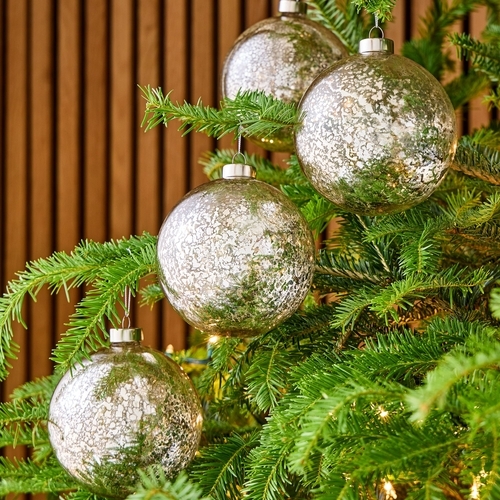 Large Mercury Ball Ornaments (Set of 4)