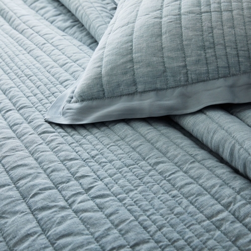 European Flax Linen Linework Quilt & Shams
