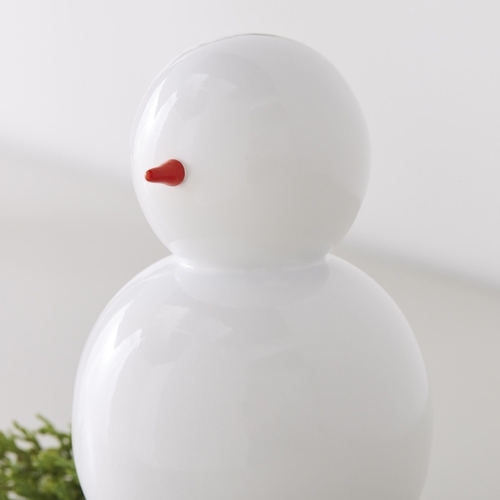 St. Jude White Lacquer Snowman Figurines