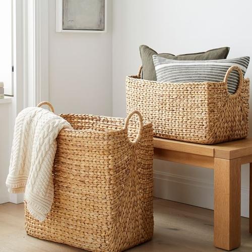 Curved Handwoven Utility Basket