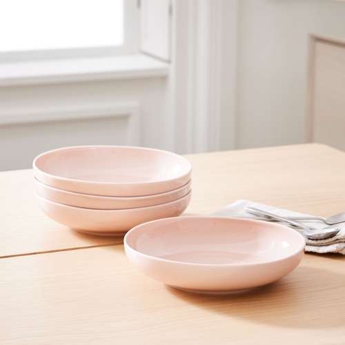 Organic Shaped Porcelain Dinnerware, Set of 4