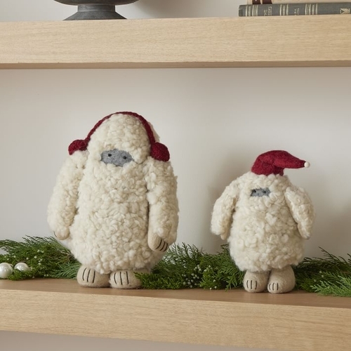 Felt Yeti Figurines