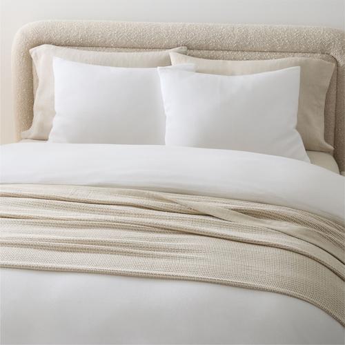 Two-Tone Cotton Linen Blanket