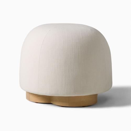 Gumdrop Swivel Ottoman, Alabaster (20")