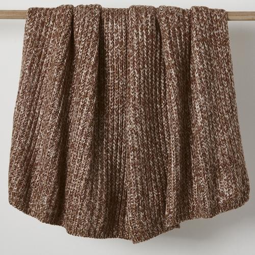 Marled Rib Knit Throw