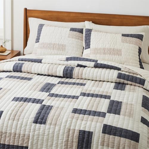 Natural Patchwork Quilt & Shams