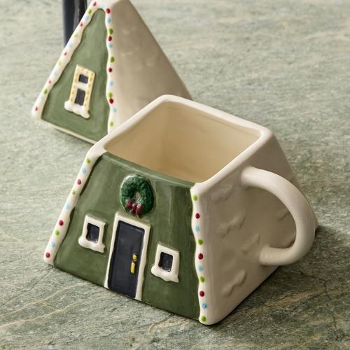 Holiday Skiers Figural House Mug