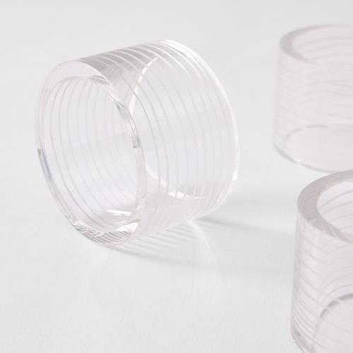 Billy Cotton Etched Glassware Napkin Rings