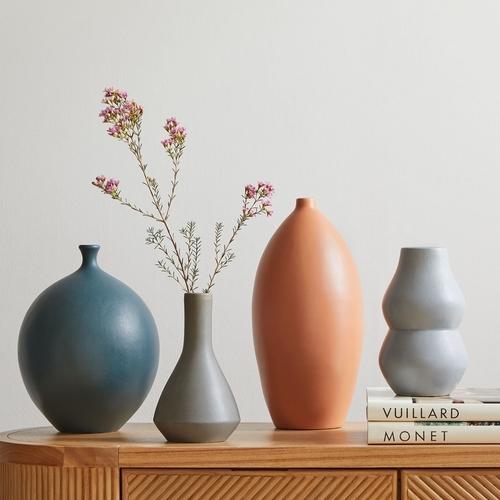 Crackle Glaze Arctic Blue Totem Ceramic Vases