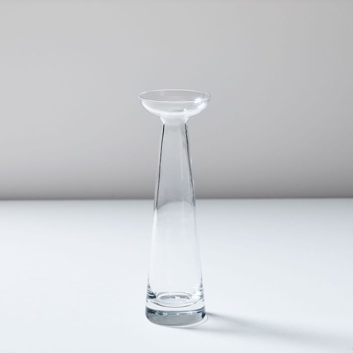 Pure Glass Taper Candle Holder , Individual