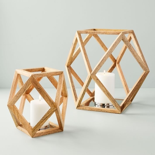 Angular Wood Lantern