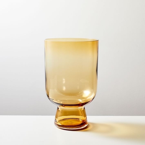 Pure Glass Pillar Candle Holder , Individual