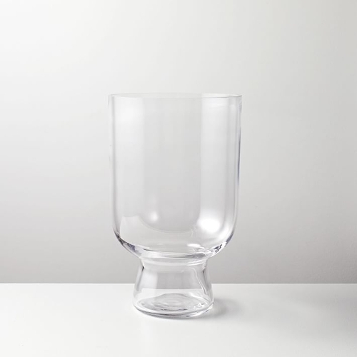 Pure Glass Pillar Candle Holder , Individual
