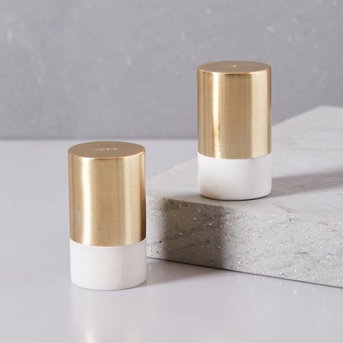 Marble Salt & Pepper Shakers (Set of 2)