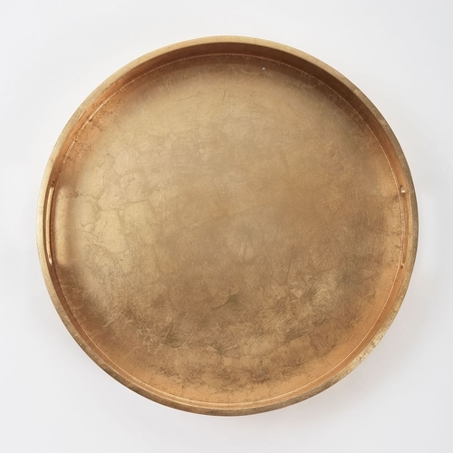 Lacquer Wood Trays - Round, Silver