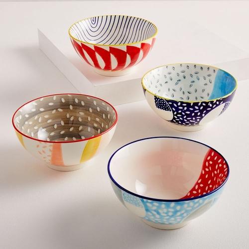 Hand-Painted Pattern Pop Bowls - Small