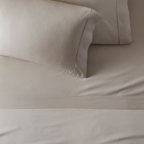 400-Thread-Count Organic Sateen Wide Hem Pillow Covers 