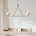 Beatrix Pendant Light Bronze, White Linen