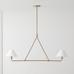 Beatrix Pendant Light Bronze, White Linen