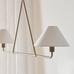 Beatrix Pendant Light Bronze, White Linen