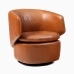 Crescent Leather Swivel Chair