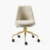 Finley Swivel Office Chair, Distressed Velvet