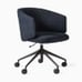 Crescent Swivel Office Chair , Basket Slub Midnight