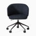 Crescent Swivel Office Chair , Basket Slub Midnight