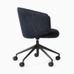 Crescent Swivel Office Chair , Basket Slub Midnight