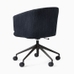 Crescent Swivel Office Chair , Basket Slub Midnight