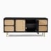 Ida (68") Woven Media, Black/Natural