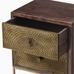 Decker Nightstand, Solid Wood ,Brass