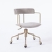 Lenox Swivel Office Chair, Distressed Velvet