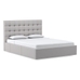 Emmett Grid Tufted Side Storage Bed, Chenille Tweed, Frost Gray