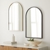 Metal Frame Arched Wall Mirror - 22.1"W x 36"H