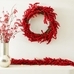 Pre-Lit Faux Red Berry Wreath & Garland
