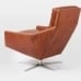 Austin Leather Swivel Armchair