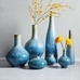 Reactive Glaze Vases - Light Blue