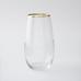 Metallic Rimmed Glassware, Set of 4 - Gold