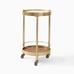 VANNES MARBLE WOOD BAR CART