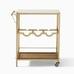 VANNES MARBLE WOOD BAR CART