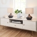 Modernist Wood & Lacquer Media Console (68") - Winter Wood
