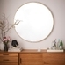 Metal Framed Mirror, Antique Brass, Oversized Circle