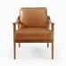 Mid-Century Leather Show Wood Chair