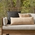 Outdoor Solid Faux Jute Pillow Cover