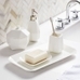 Faceted Porcelain Bath Accessories