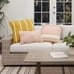 Outdoor Simple Stripe Cotton Jute Pillow Cover 